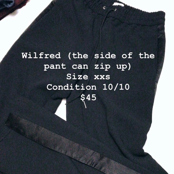Wilfred Pants - Aritzia Wilfred black track pants Wilfred Pants - Aritzia Wilfred black track pants